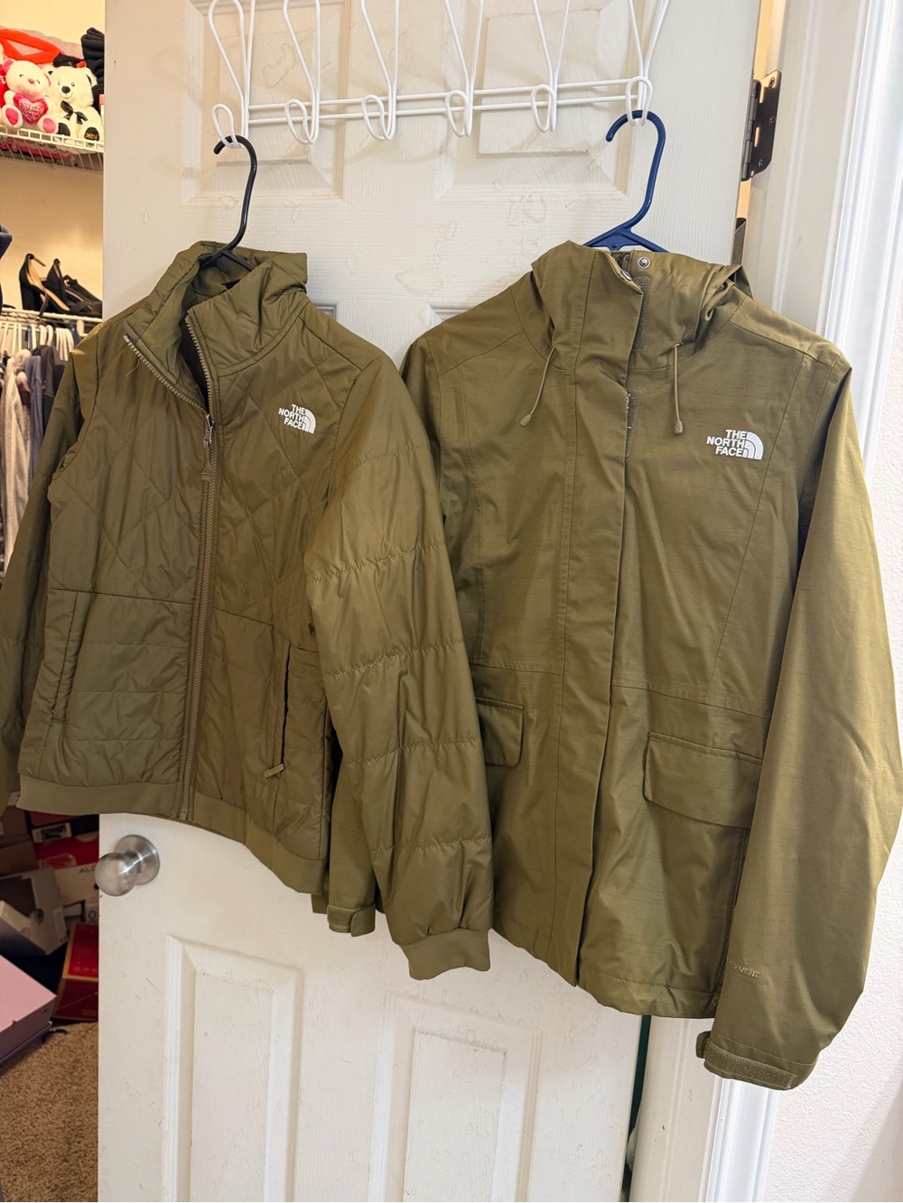 The North Face Olive Green Women's Ski Jacket & Shell Set